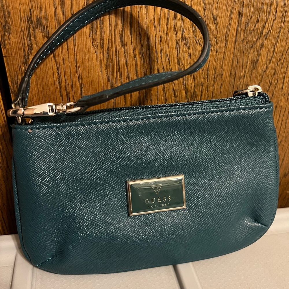 Guess Teal wristlet